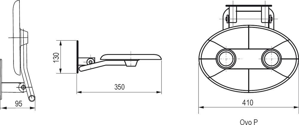 schéma siège de douche design ovo p ravak schéma siège de douche design ovo p ravak